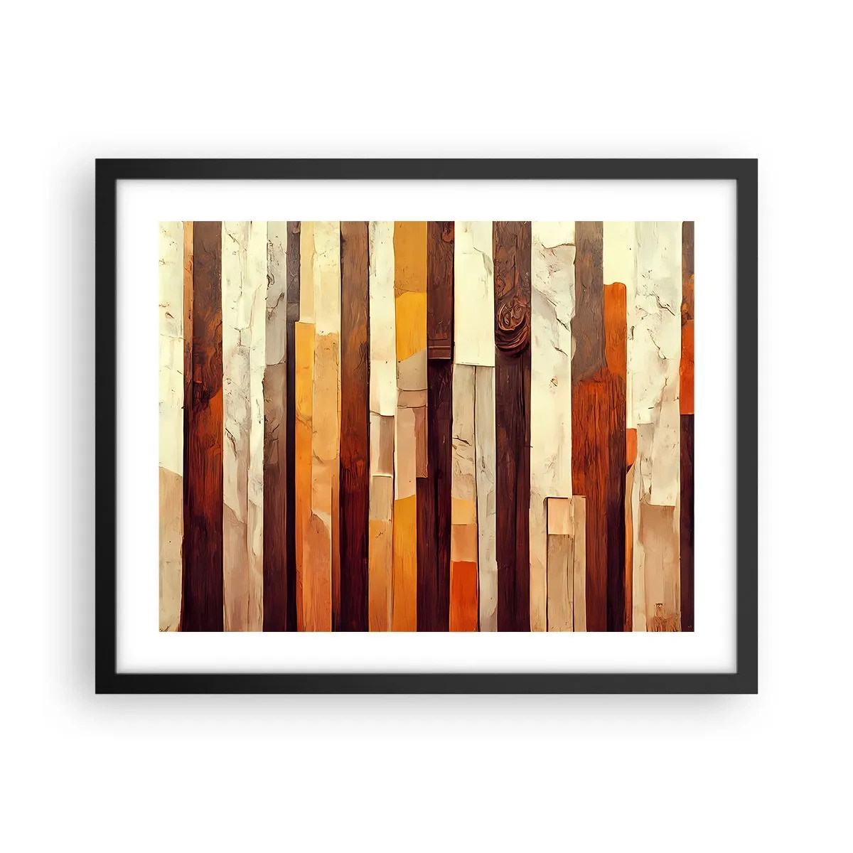 Poster in een zwarte lijst - Anthem van de bosbomen - 50x40 cm