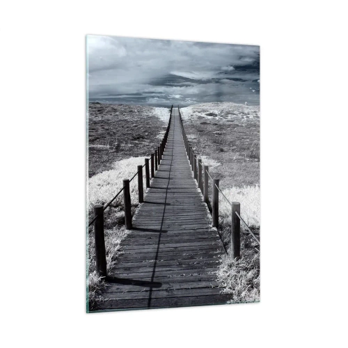 Schilderen op glas - Recht naar de oever - 50x70 cm