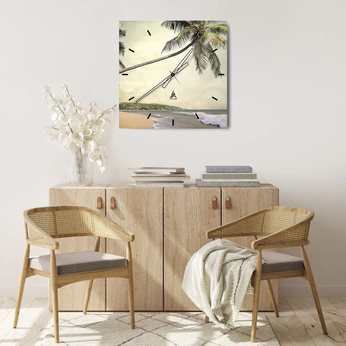 Wandklok - Klok - Tropische droom - 40x40 cm