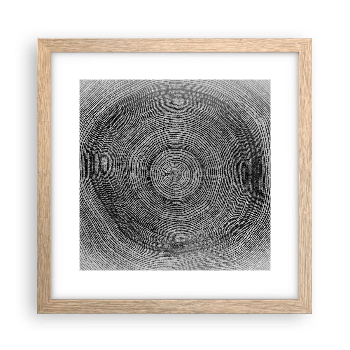 Een poster in een licht eiken lijst - Teken van de tijden - 30x30 cm