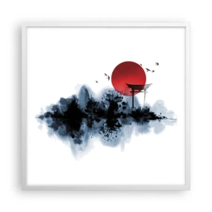 Poster in een witte lijst - Japanse weergave - 60x60 cm