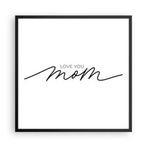 Poster in een zwarte lijst - Grote emotie - 60x60 cm