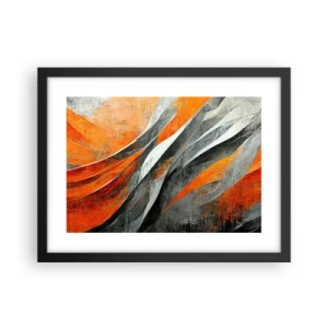 Poster in een zwarte lijst - Hitte en koude - 40x30 cm