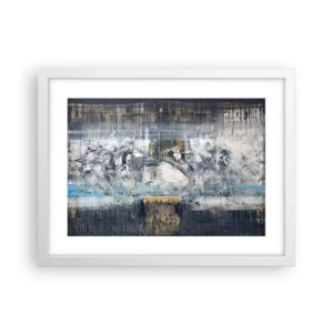 Poster in een witte lijst - Als op ijs, als zo moeizaam - 40x30 cm