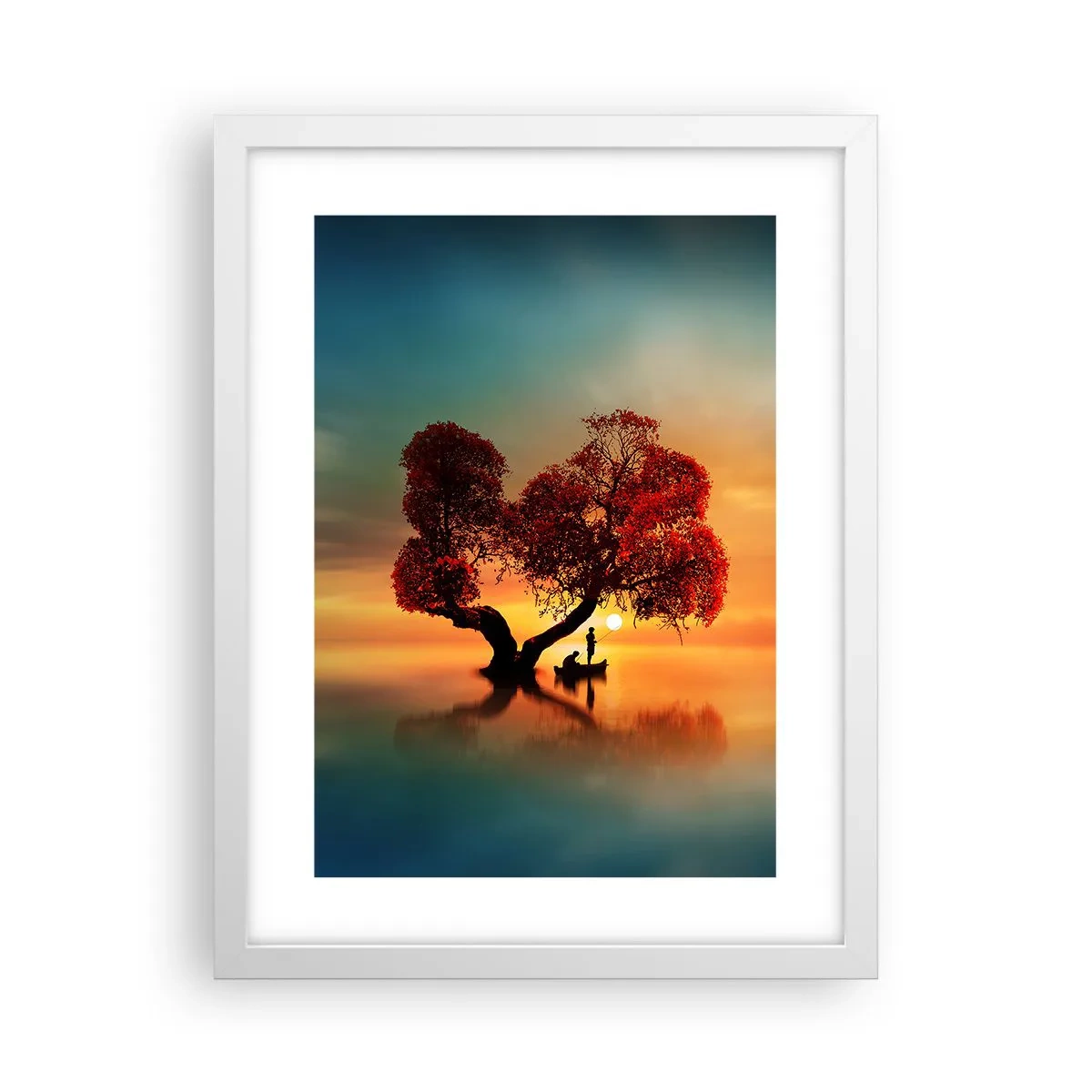 Poster in een witte lijst - Afstanders en de stilte van de wereldlozen - 30x40 cm