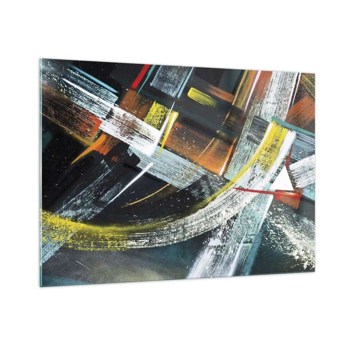 Schilderen op glas - De energie van beweging - 100x70 cm