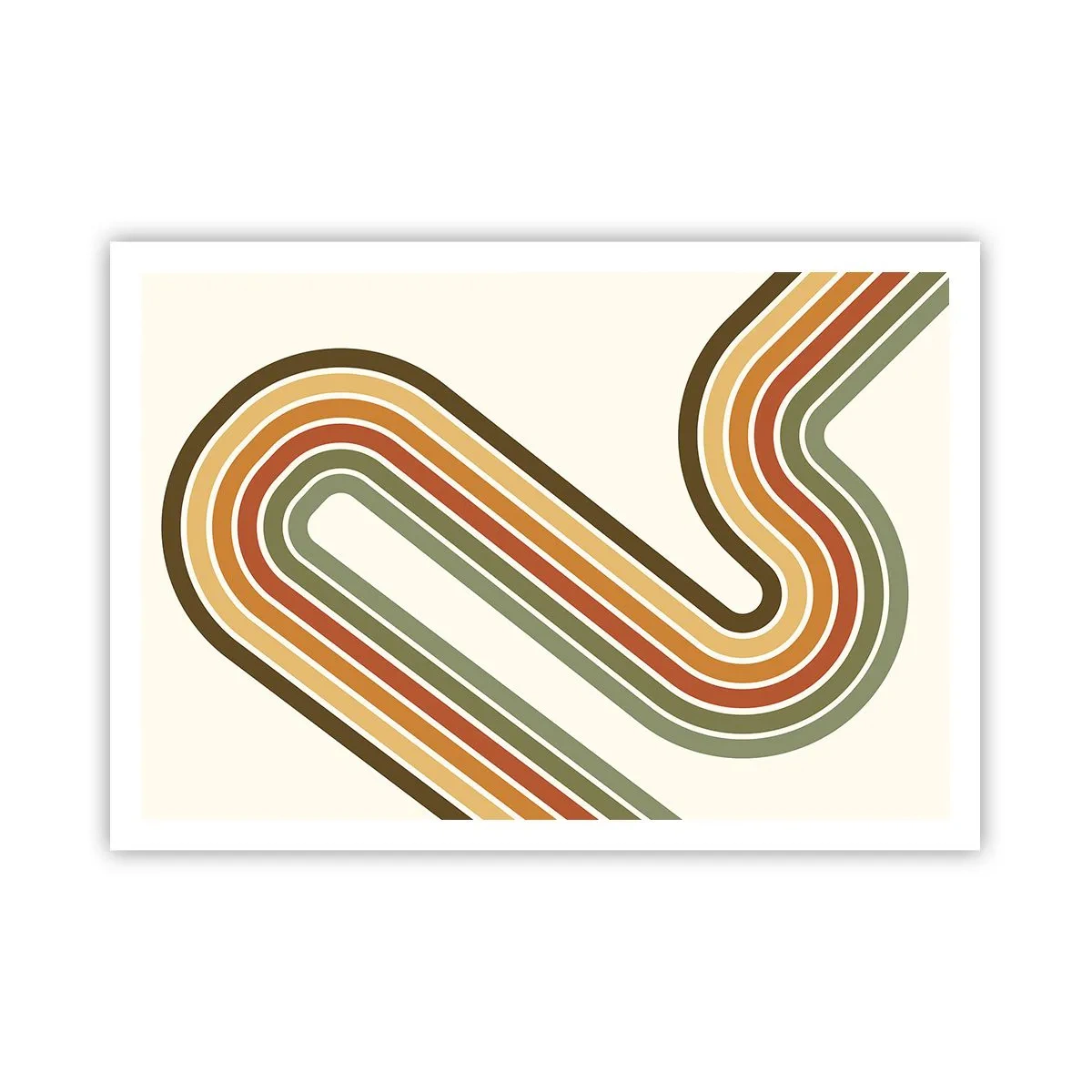 Poster - Zigzag naar het doel - 100x70 cm