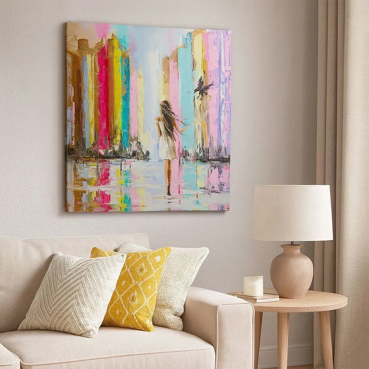 Schilderen op canvas - Volg mij - 30x30 cm