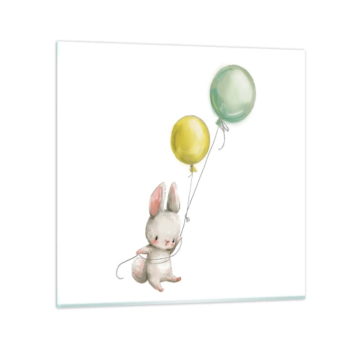 Schilderen op glas - Ik ga ook vliegen! - 50x50 cm