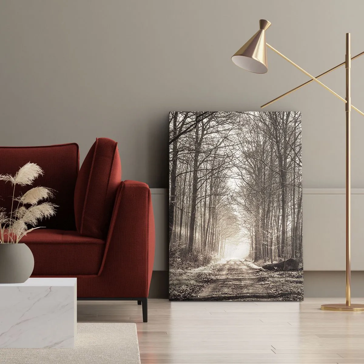 Schilderen op canvas - Boskathedraal - 50x70 cm