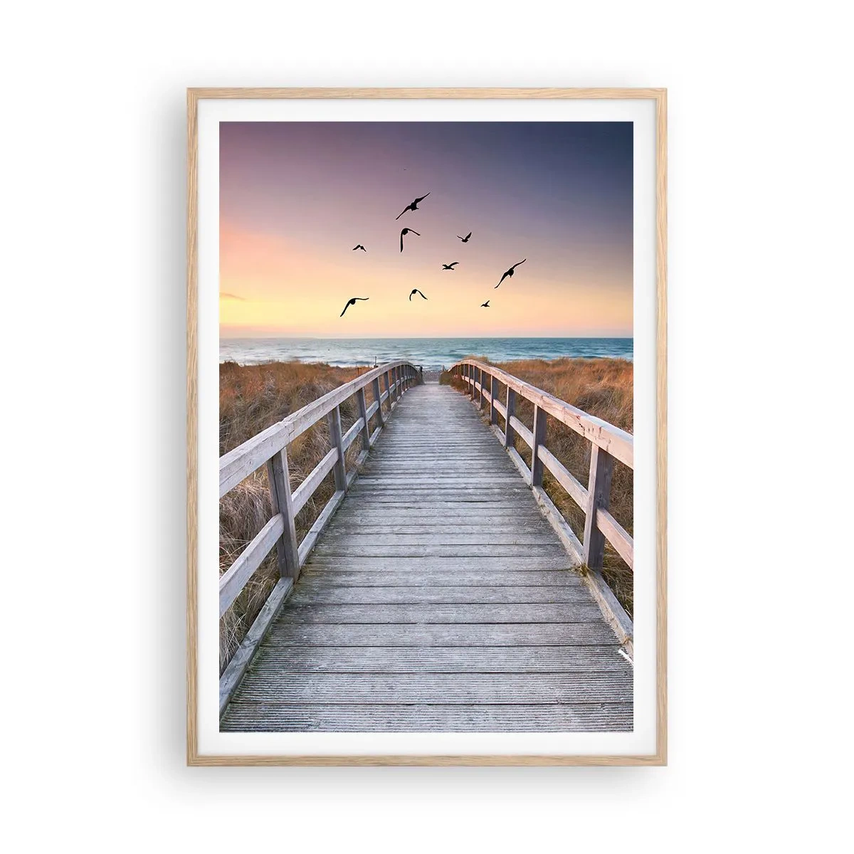 Een poster in een licht eiken lijst - De ruimte voor opvliegen - 70x100 cm