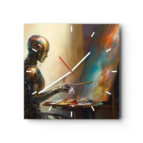 Wandklok - Klok - De kunst van de toekomst - 30x30 cm