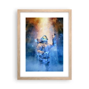 Een poster in een licht eiken lijst - Eindelijk aan het einde - 30x40 cm
