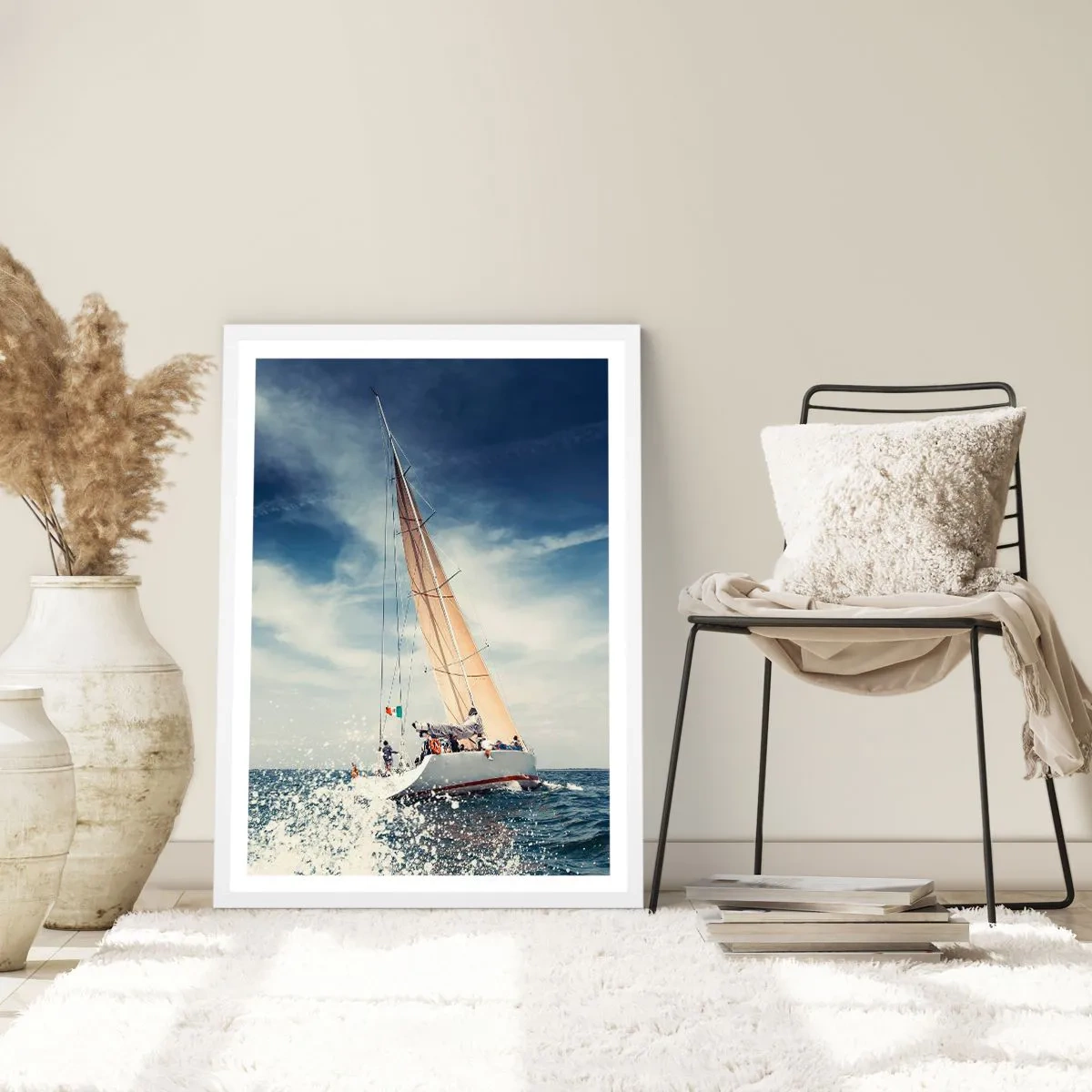 Poster in een witte lijst - Ze halen ons niet in! - 70x100 cm