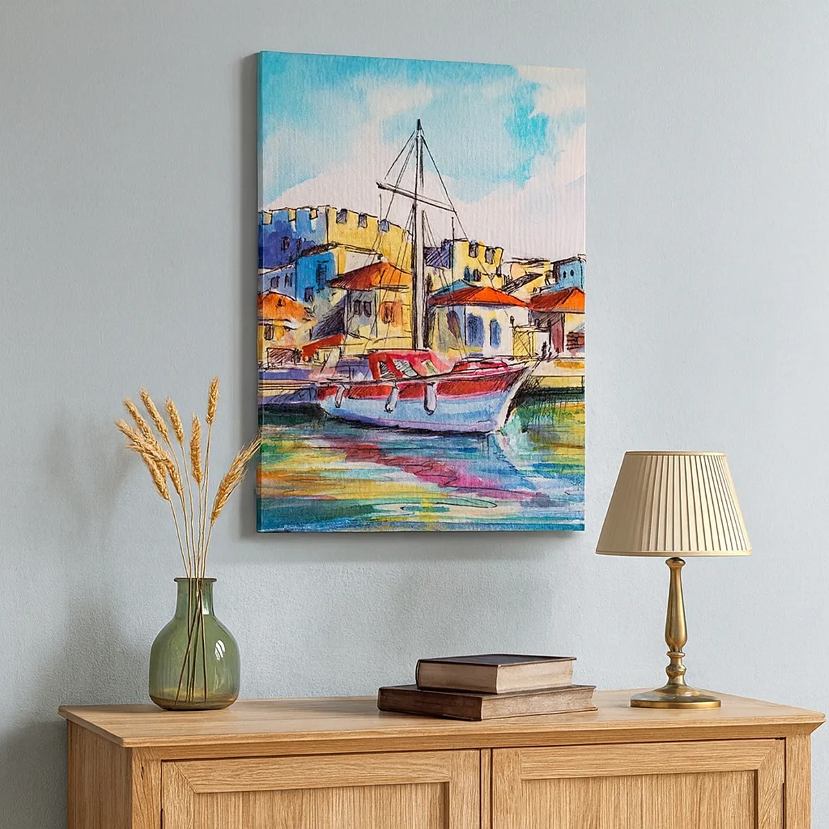 Schilderen op canvas - Regenboogmiddag - 50x70 cm