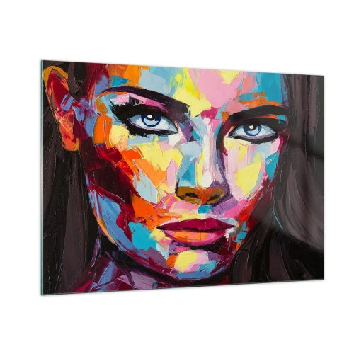 Schilderen op glas - De ziel is ook kleurrijk - 100x70 cm