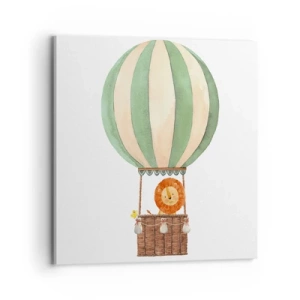 Schilderen op canvas - Leons reizen - 70x70 cm