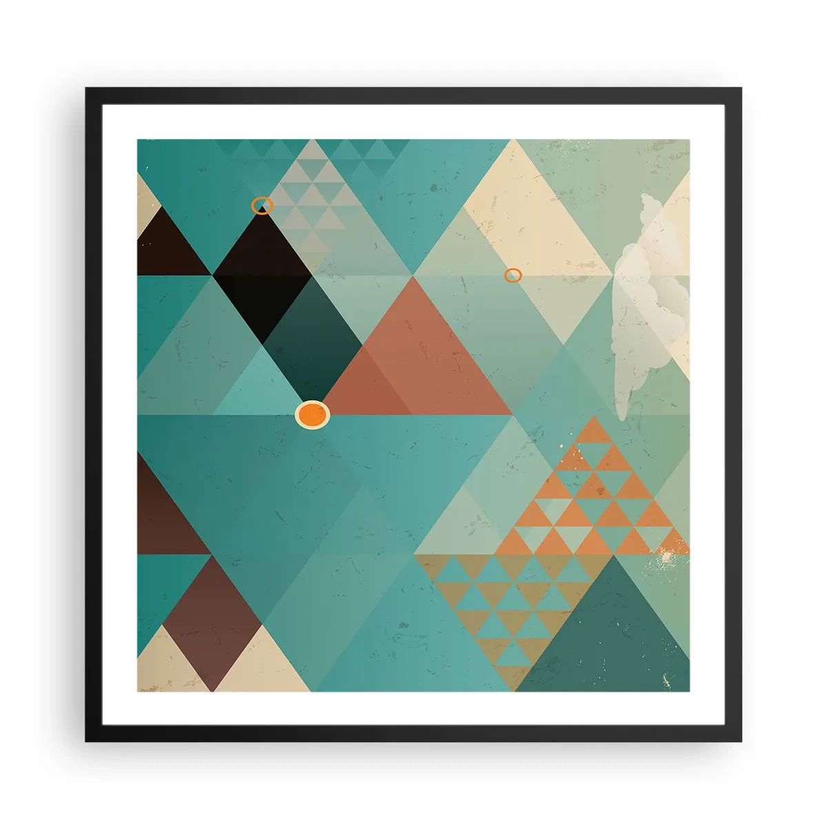 Poster in een zwarte lijst - Eenheid van veelheid, veelheid van eenheid - 60x60 cm