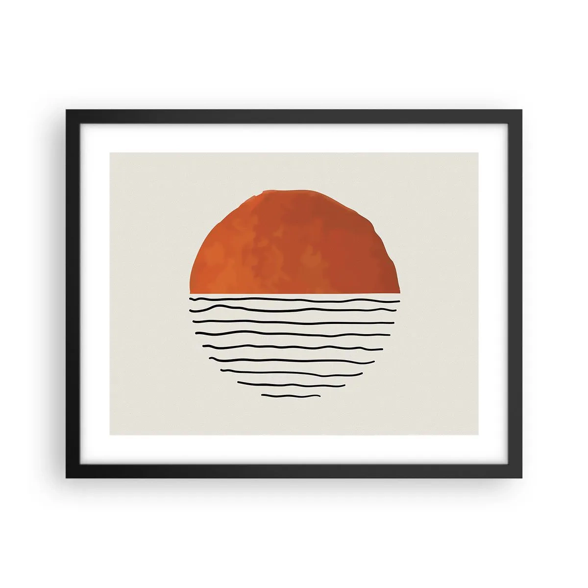 Poster in een zwarte lijst - In het Japanse klimaat - 50x40 cm