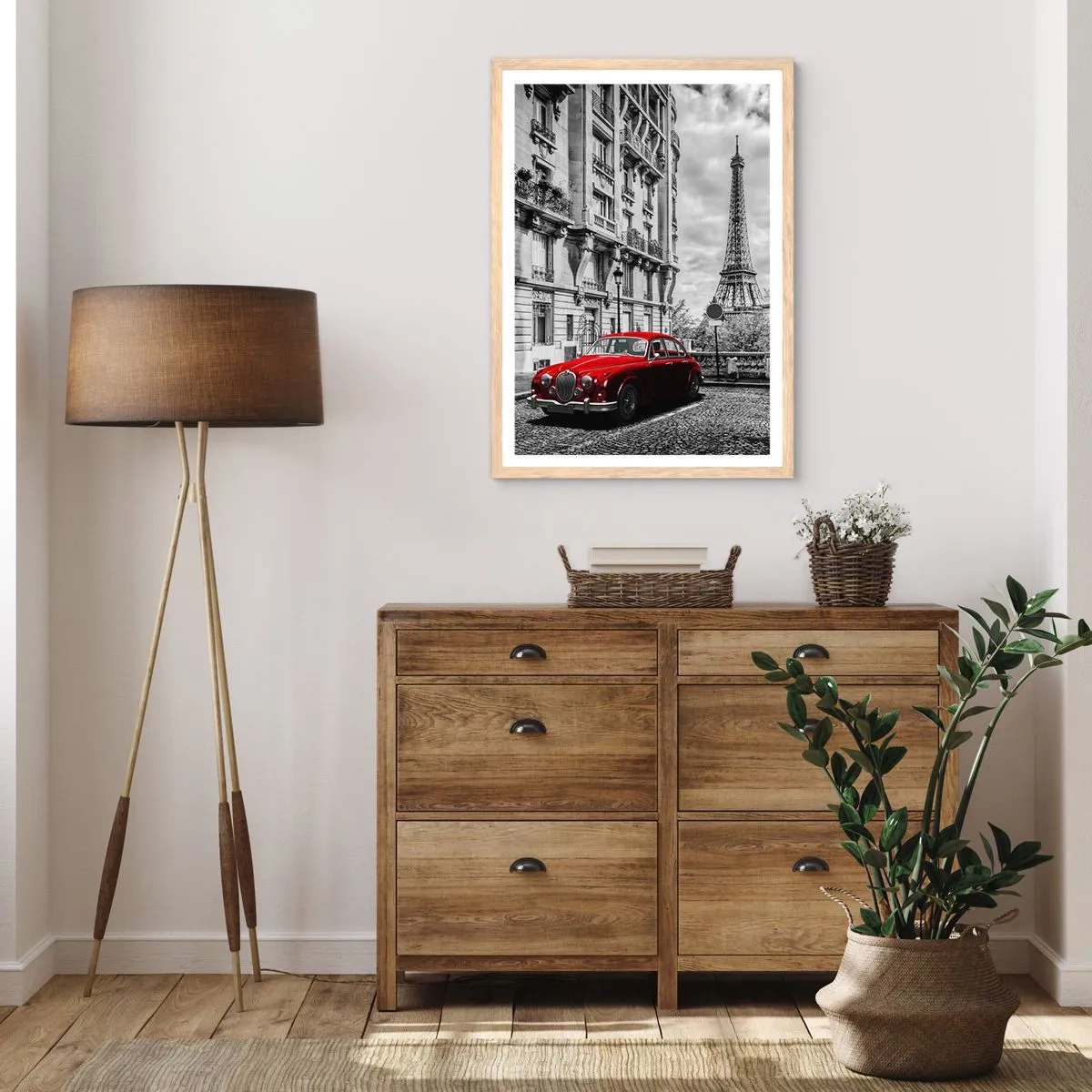 Een poster in een licht eiken lijst - Roofdier in de stad - 40x50 cm