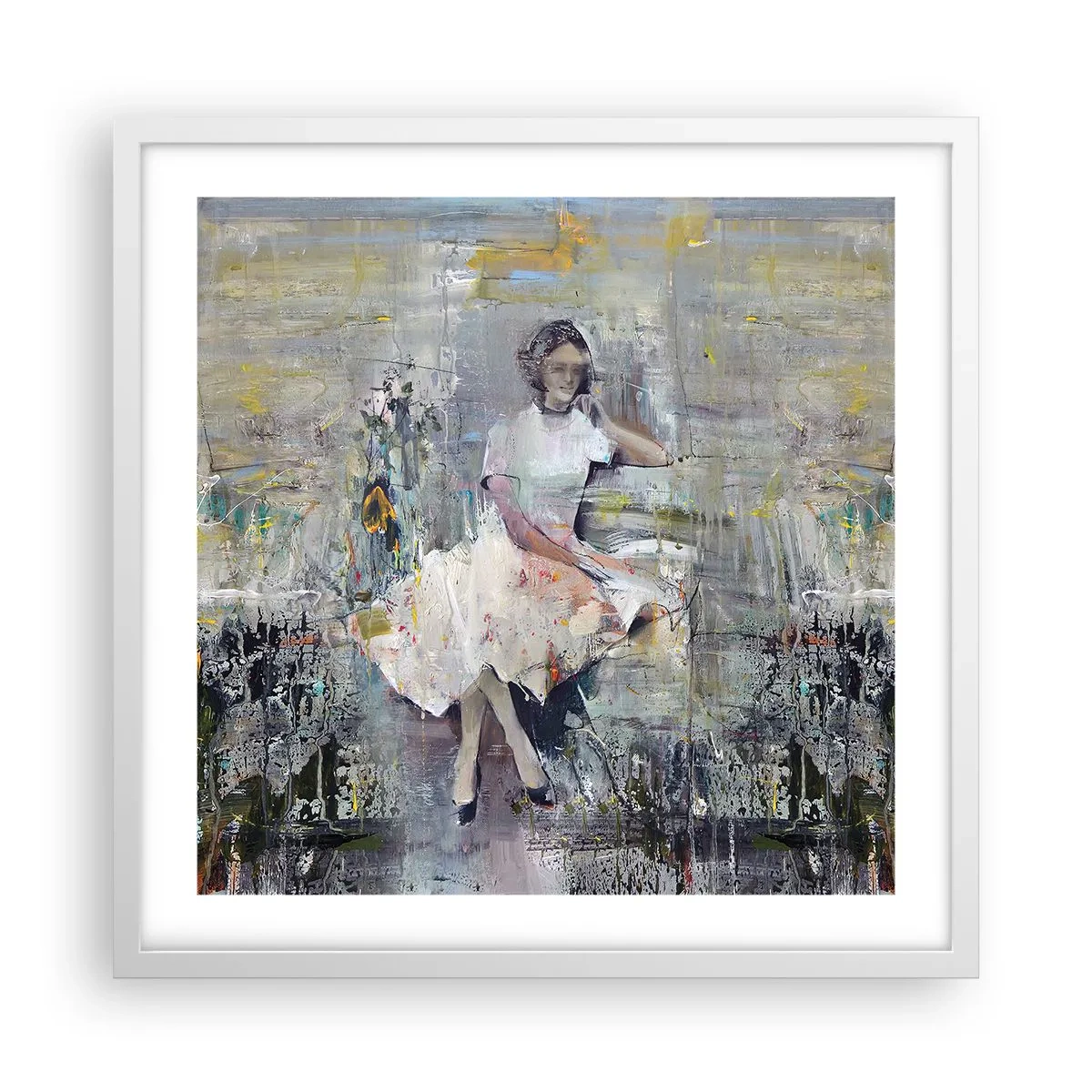 Poster in een witte lijst - Klassiek en modern - 50x50 cm