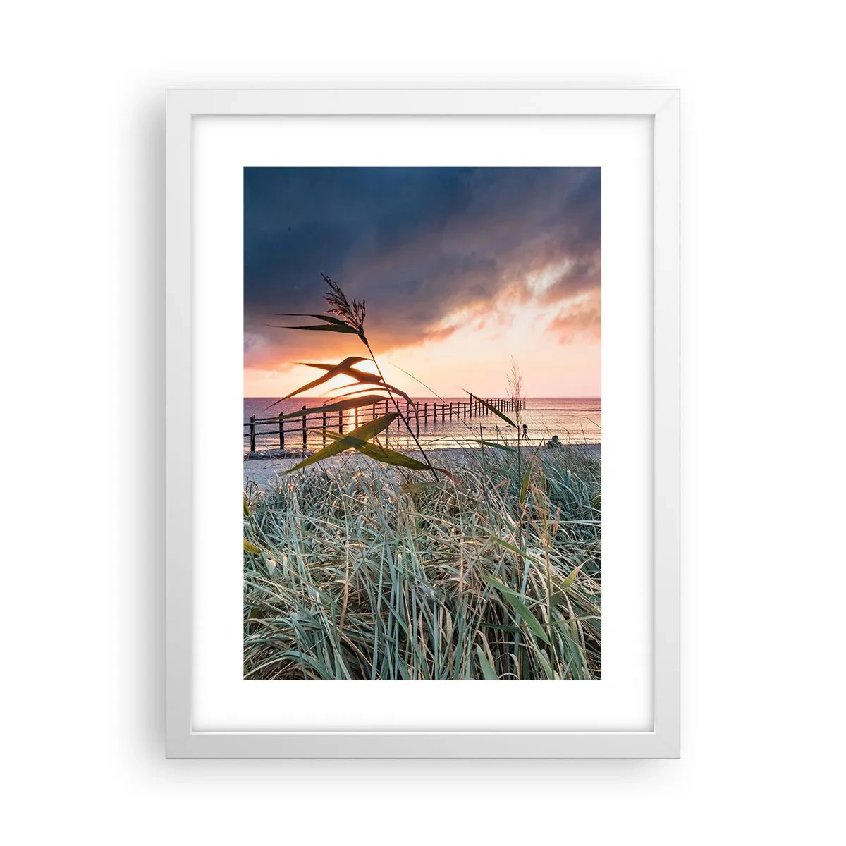 Poster in een witte lijst - Het gaat niet met de wind mee - 30x40 cm
