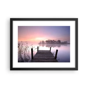 Poster in een zwarte lijst - Van de lila mist... - 40x30 cm