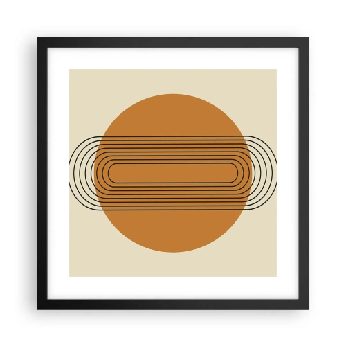 Poster in een zwarte lijst - Perfect plan - 40x40 cm