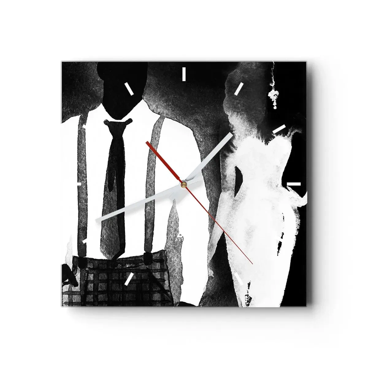 Wandklok - Klok - In een noir sfeer - 40x40 cm