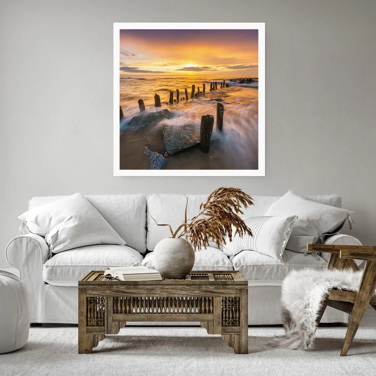 Poster - De rauwe schoonheid van de Oostzee - 60x60 cm