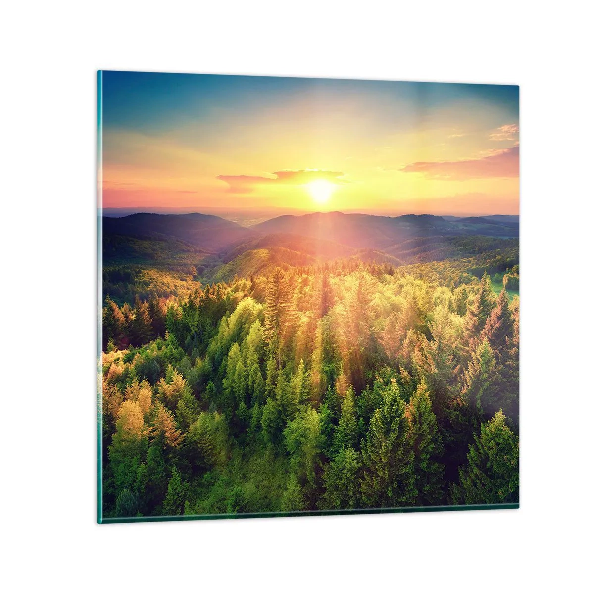 Schilderen op glas - Hoekpunten en topjes - 70x70 cm