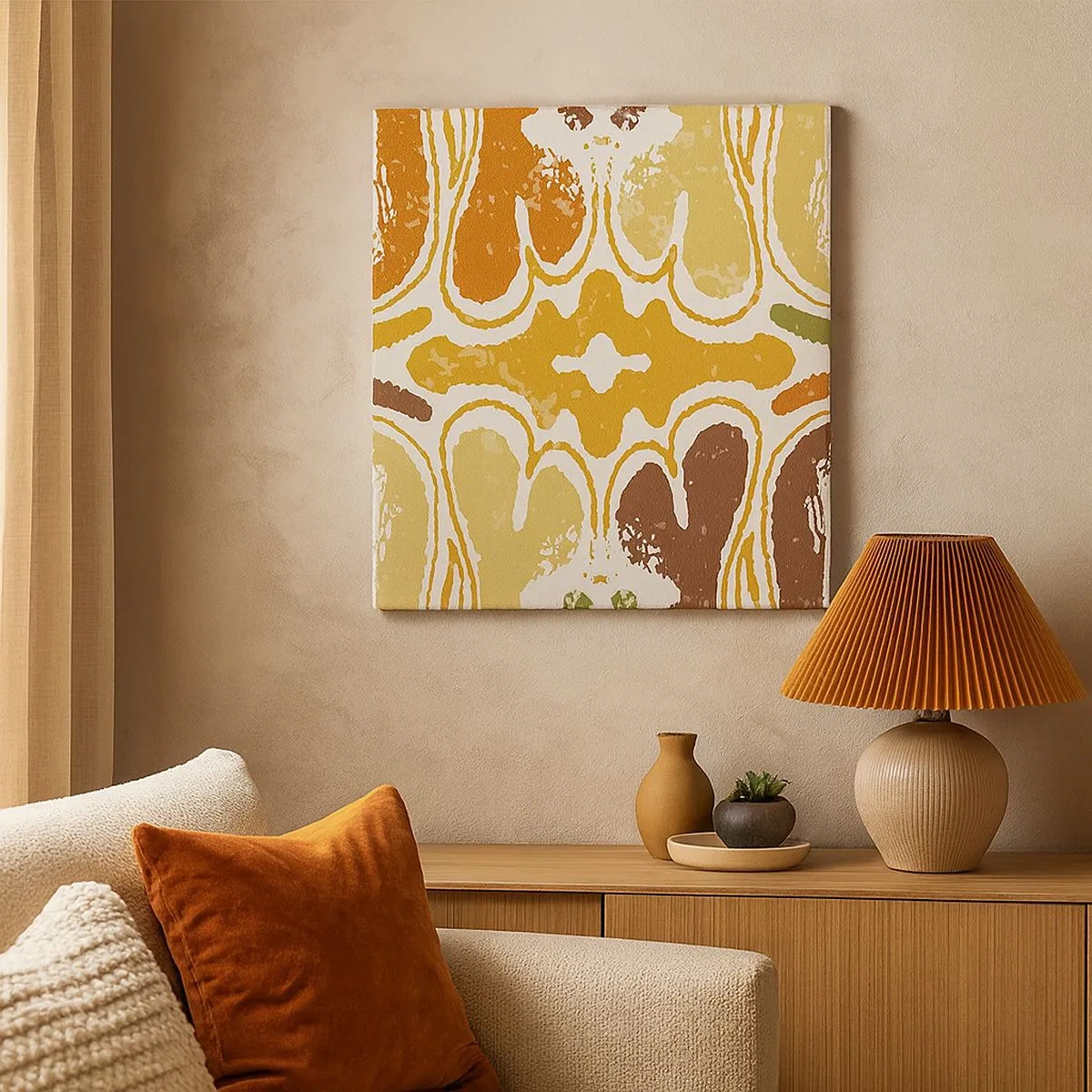 Schilderen op canvas - Sentimentele abstractie - 30x30 cm