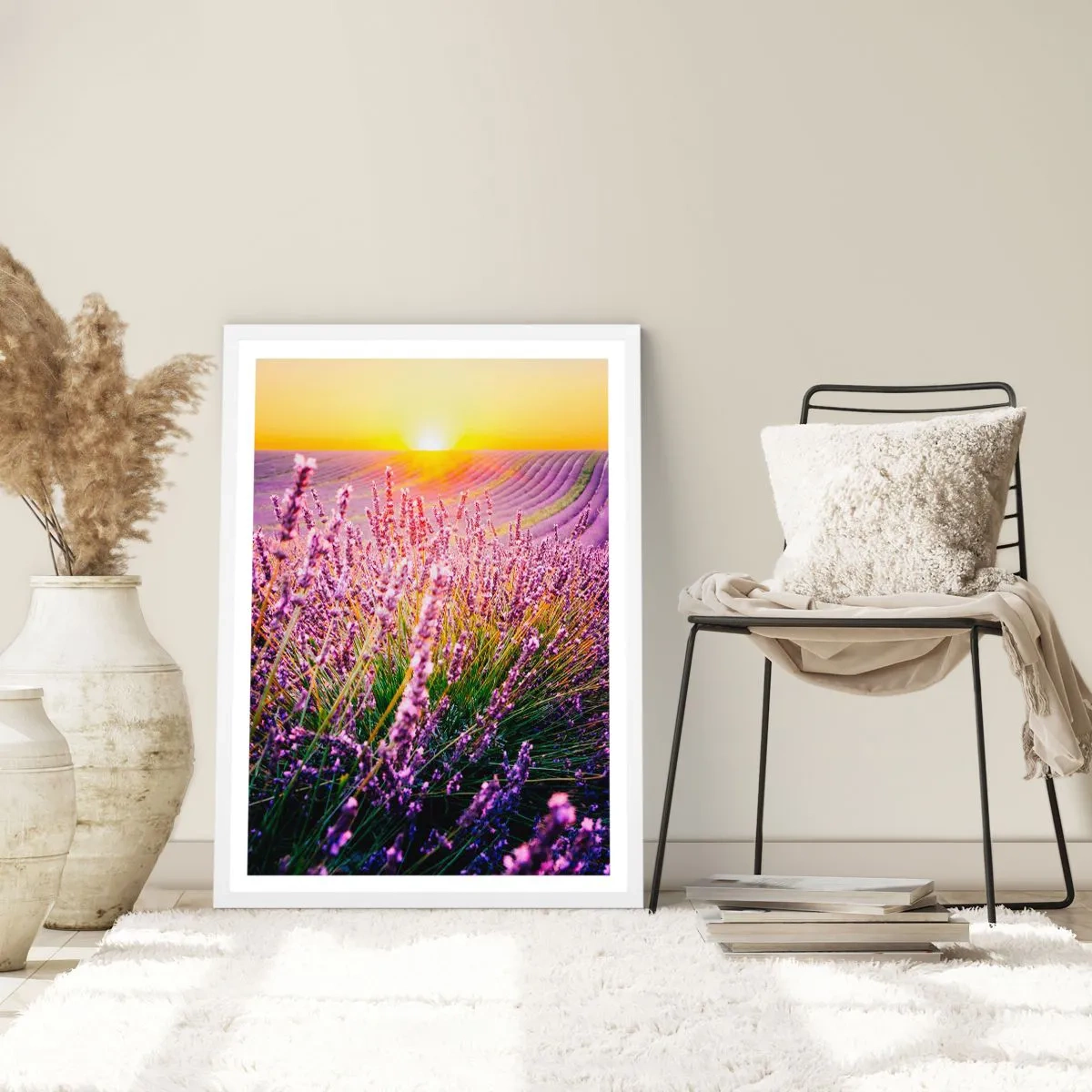 Poster in een witte lijst - Geurige korenvelden - 70x100 cm