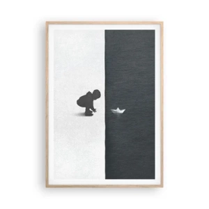 Een poster in een licht eiken lijst - Geweldige expeditie - 70x100 cm