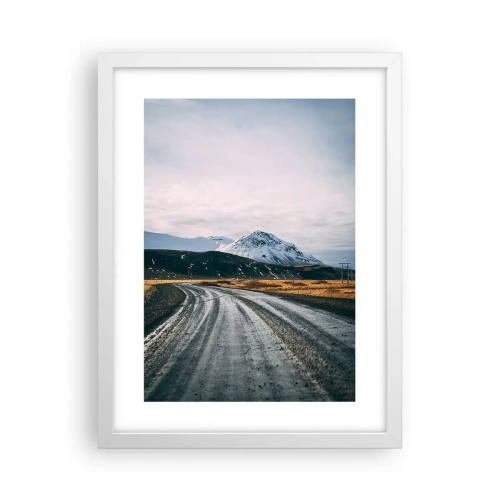 Poster in een witte lijst - In de IJslandse sfeer - 30x40 cm