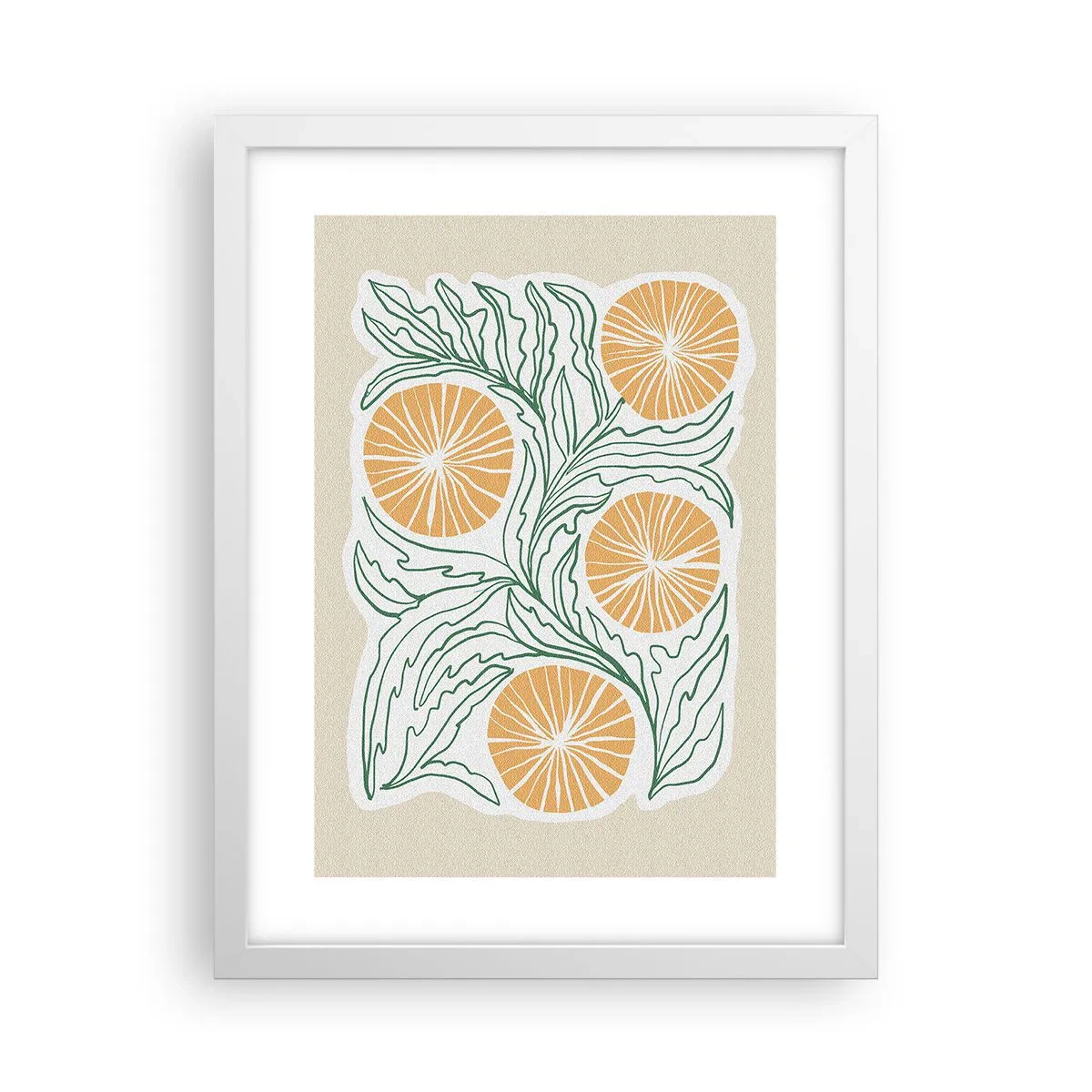 Poster in een witte lijst - Etnisch met een vleugje abstractie - 30x40 cm