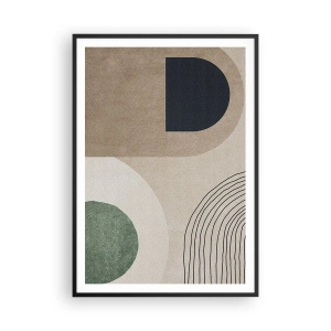 Poster in een zwarte lijst - De zachtheid van het ovaal - 70x100 cm