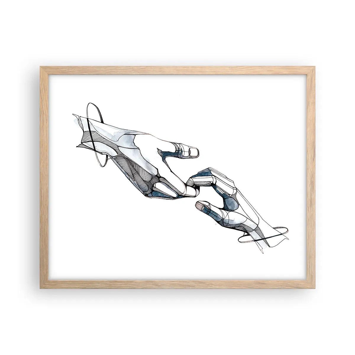 Een poster in een licht eiken lijst - Een goed gebaar - 50x40 cm