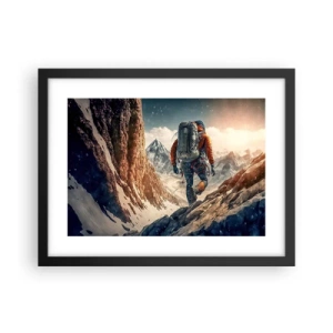 Poster in een zwarte lijst - Eenzame strijder - 40x30 cm