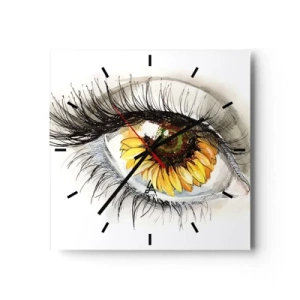 Wandklok - Klok - Een look zo warm als de zomer - 30x30 cm