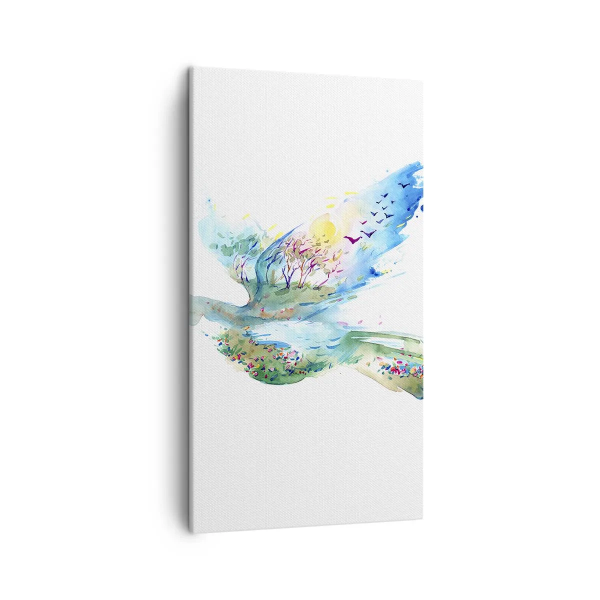 Schilderen op canvas - Op de vleugels van de natuur - 45x80 cm