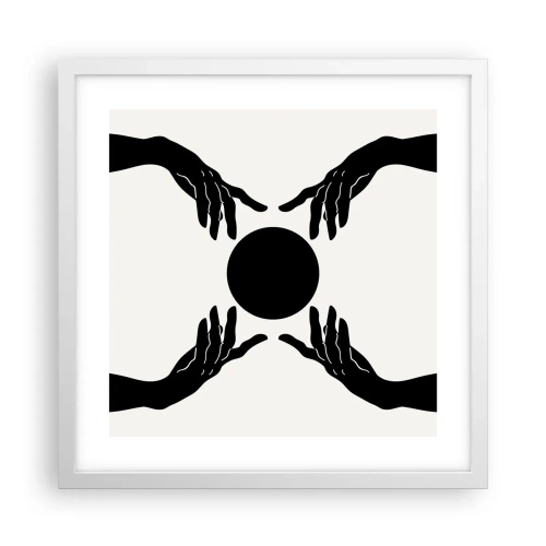 Poster in een witte lijst - Geheim teken - 40x40 cm