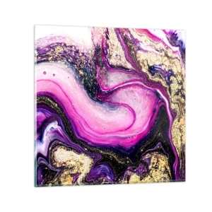 Schilderen op glas - Een momentje achter de schermen - 70x70 cm