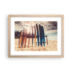 Een poster in een licht eiken lijst - Weltrusten, zie je morgen - 40x30 cm