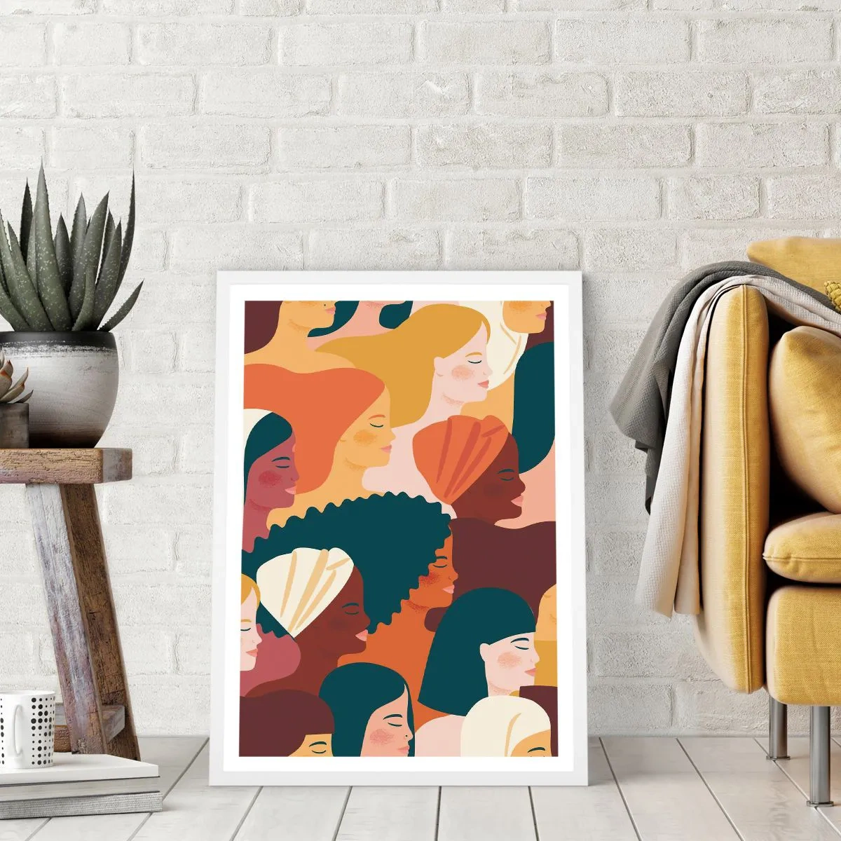 Poster in een witte lijst - Alleen vrouwelijkheid - 61x91 cm