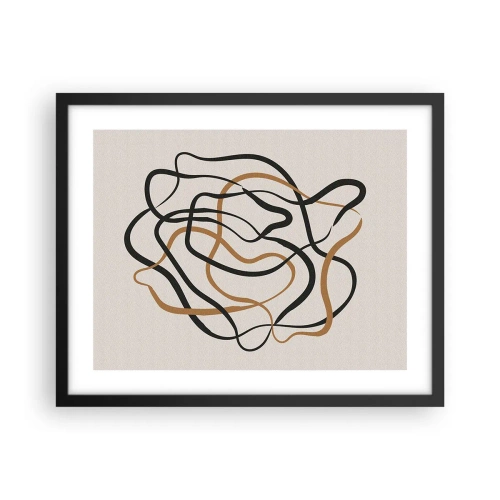 Poster in een zwarte lijst - Alles ging mis - 50x40 cm