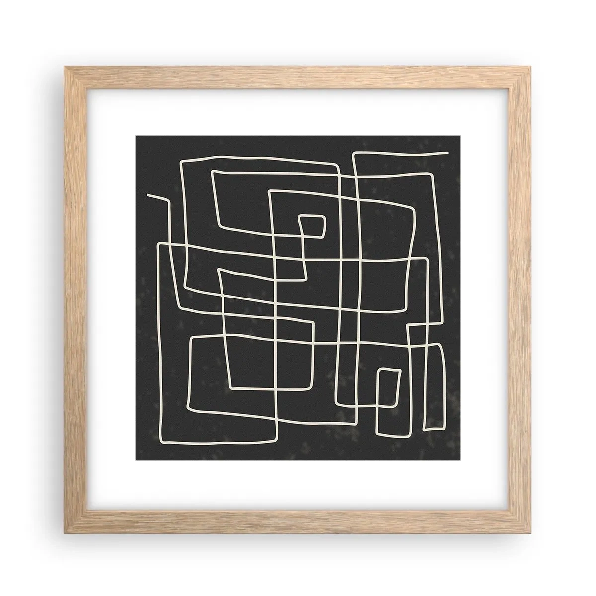 Een poster in een licht eiken lijst - Niet zo eenvoudig - 30x30 cm