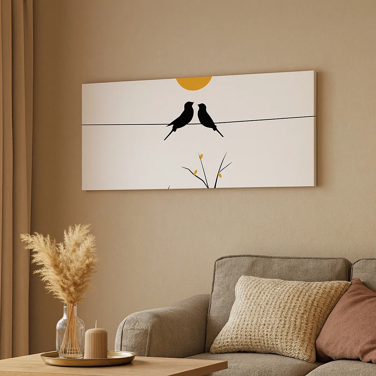 Schilderen op canvas - Nachtegalen avond - 30x30 cm