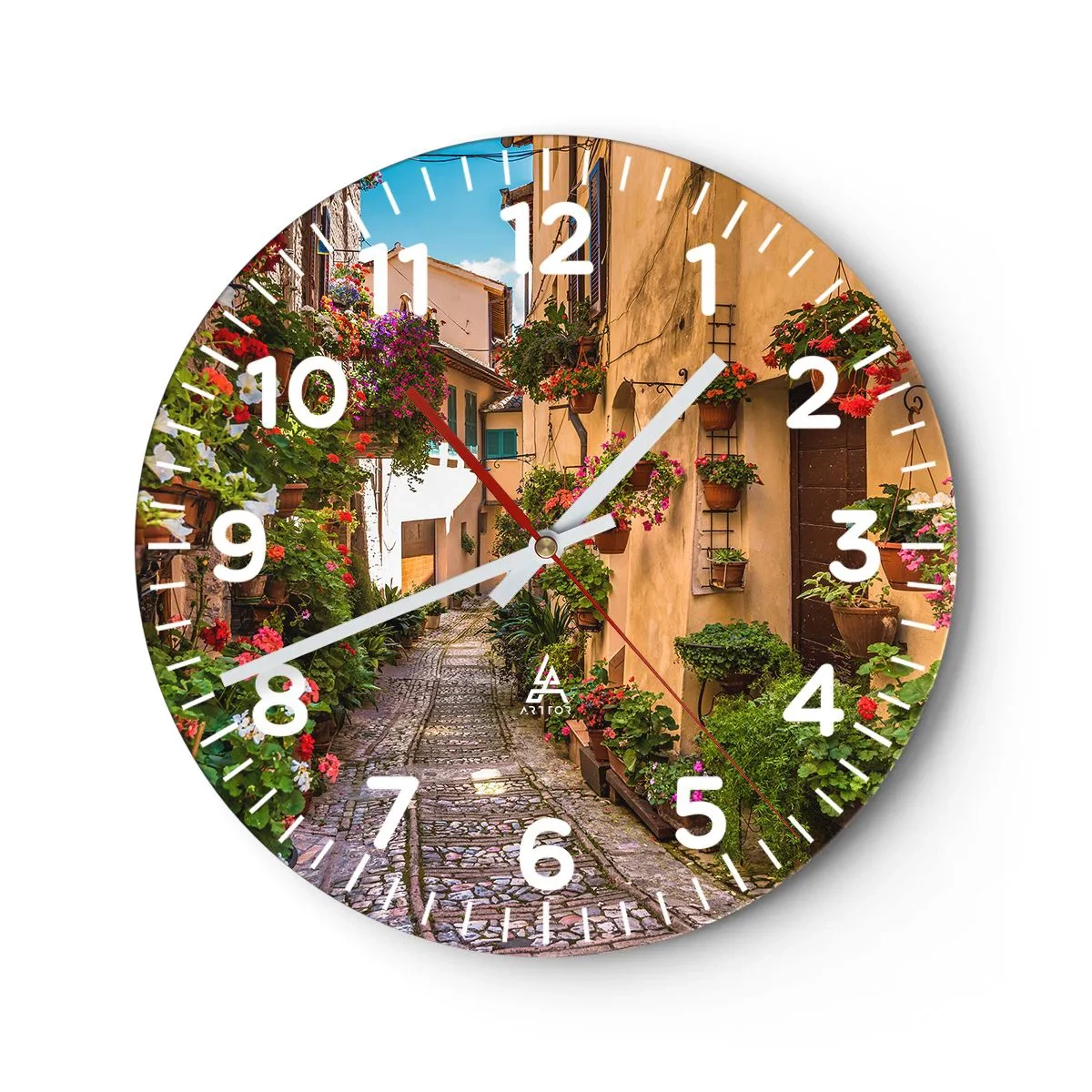Wandklok - Klok - Italiaans zijstraatje - 30x30 cm