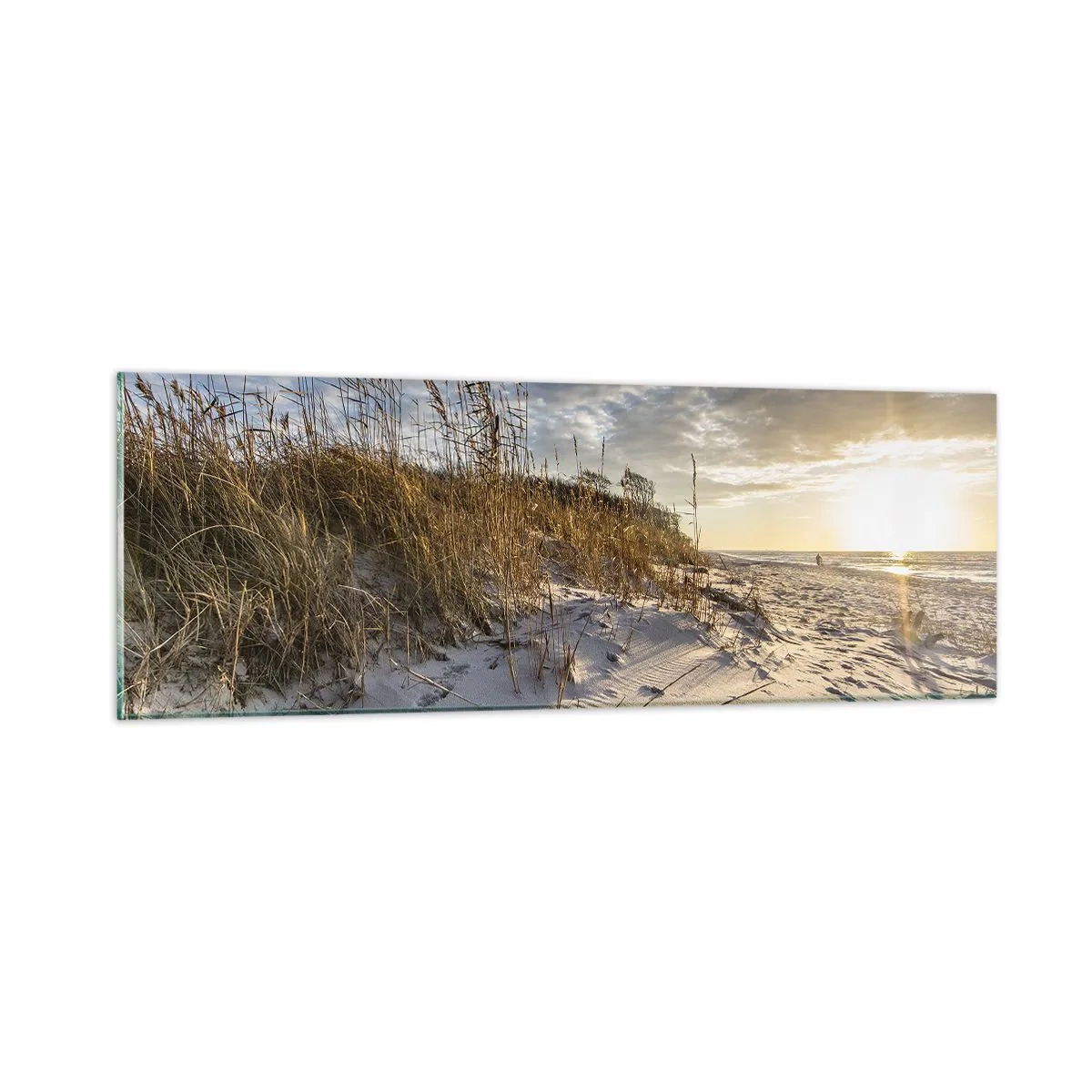 Schilderen op glas - Een uitnodiging voor een wandeling - 90x30 cm